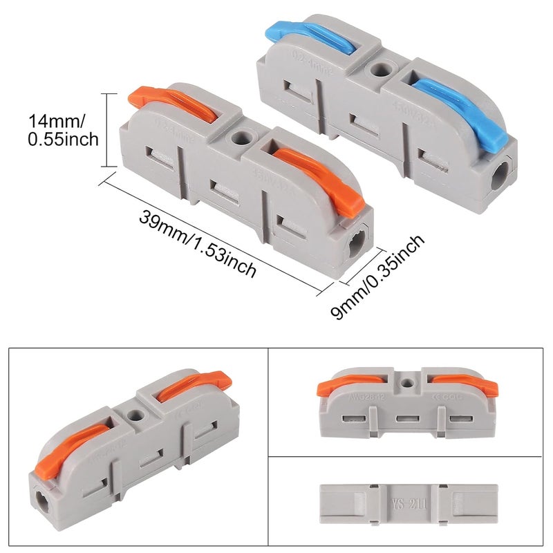 AiTrip 30 pcs Conductor Compact Lever Connectors Nuts, Electrical Connectors Wire Terminals for Any Circuit Inline Splices 28-12 AWG - Image 2